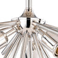 Vaxcel Estelle 17-in W Nickel Mid-Century Modern Sputnik Semi Flush Mount Ceiling Light