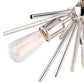 Vaxcel Estelle 17-in W Nickel Mid-Century Modern Sputnik Semi Flush Mount Ceiling Light