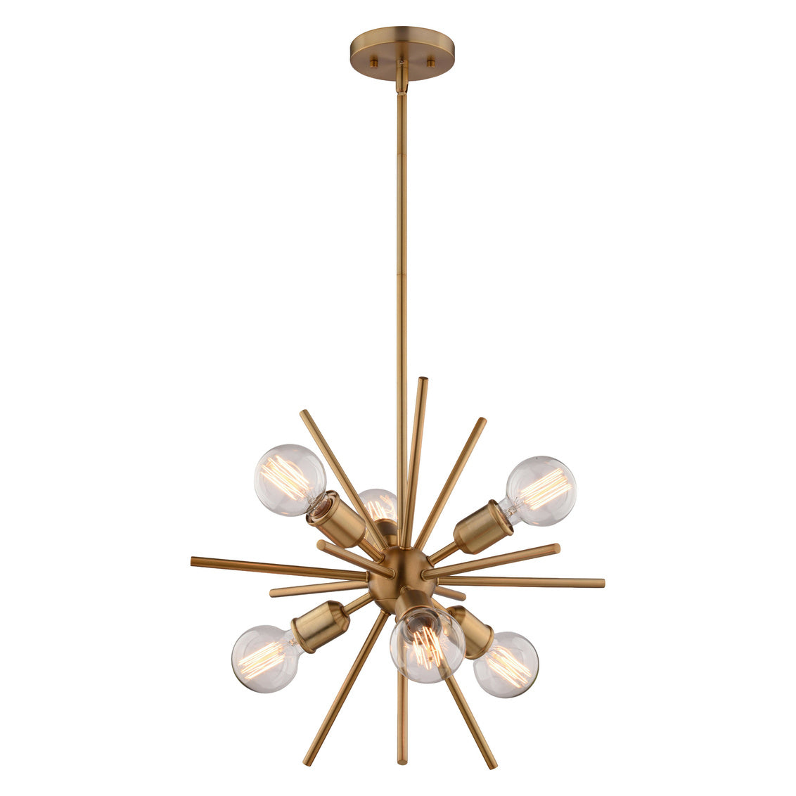 Vaxcel Estelle 19" Natural Brass Light Pendant