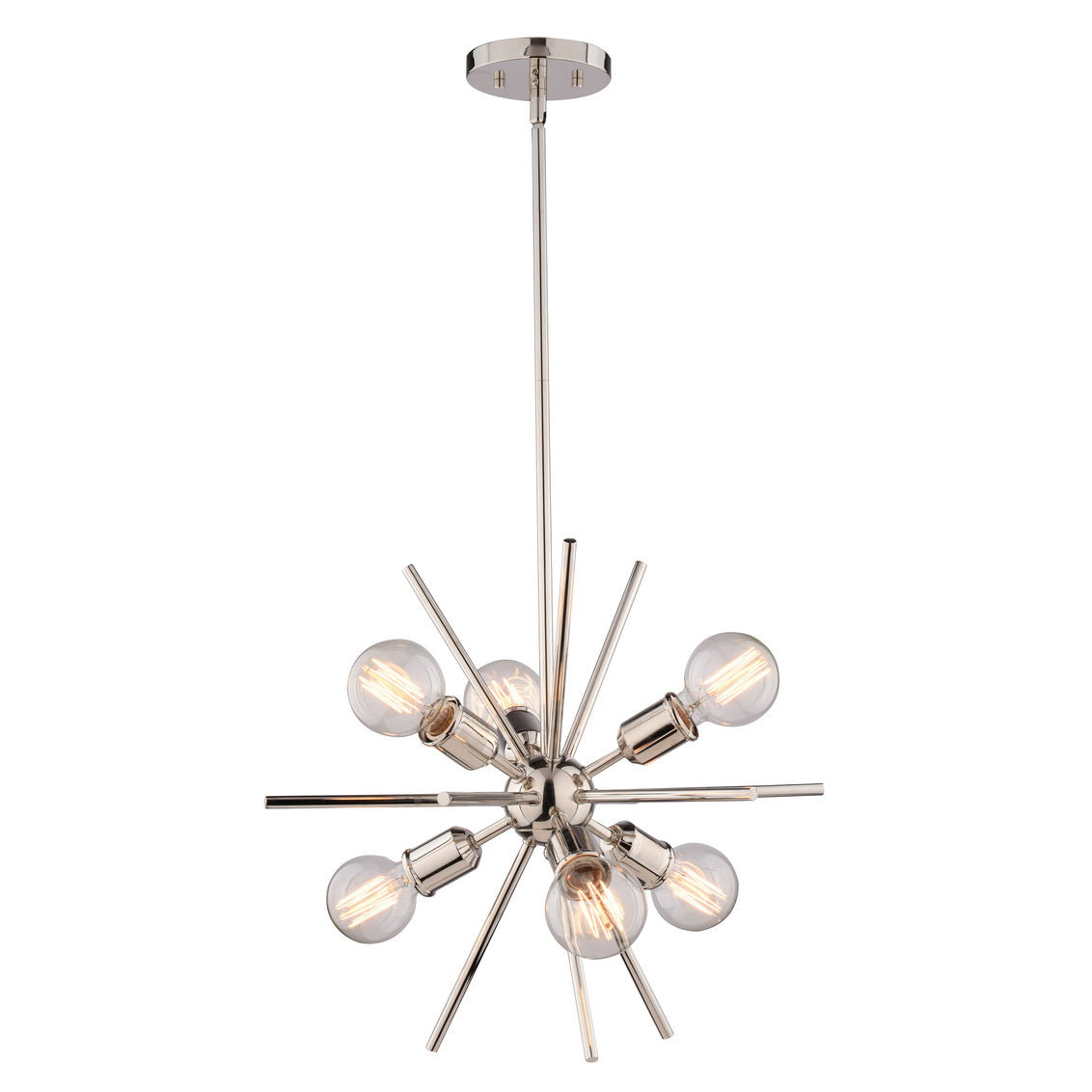 Vaxcel Estelle 19" Polished Nickel Light Pendant