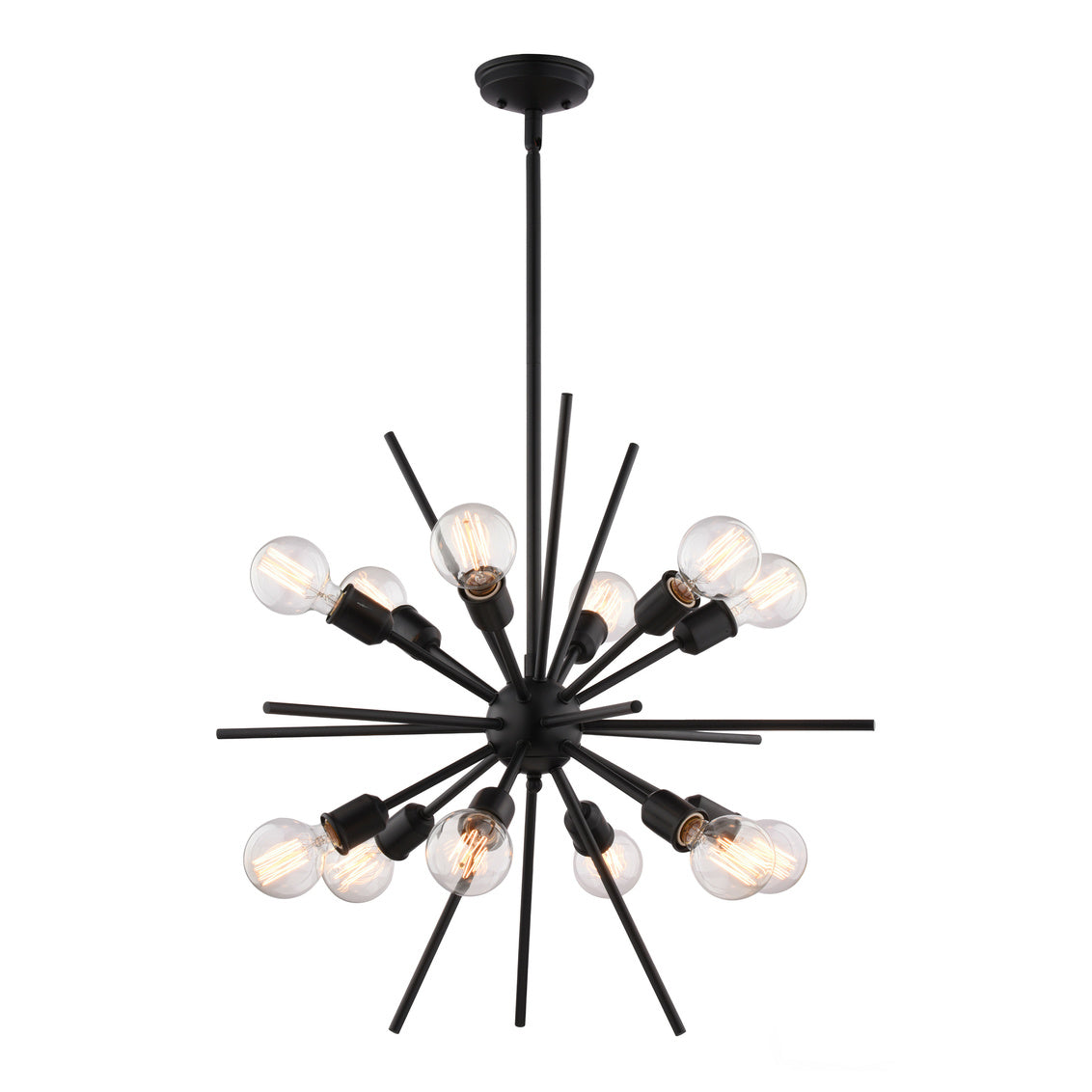 Vaxcel Estelle 27.5" 12-Light Matte Black Light Pendant