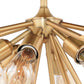 Vaxcel Estelle 6-Light 24" W Brass Mid-Century Modern Sputnik Semi Flush Mount Ceiling Light