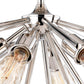 Vaxcel Estelle 6-Light 24" W Nickel Mid-Century Modern Sputnik Semi Flush Mount Ceiling Light