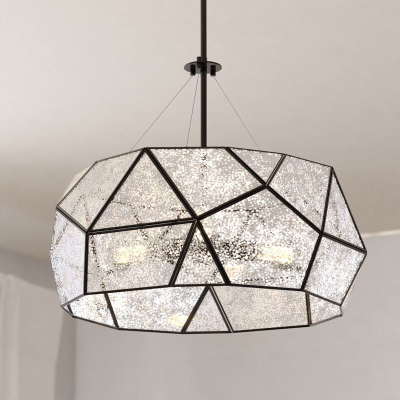 Vaxcel Euclid 20-in. 3 Light Pendant Black