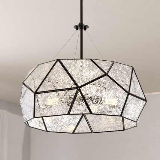 Vaxcel Euclid 20-in. 3 Light Pendant Black