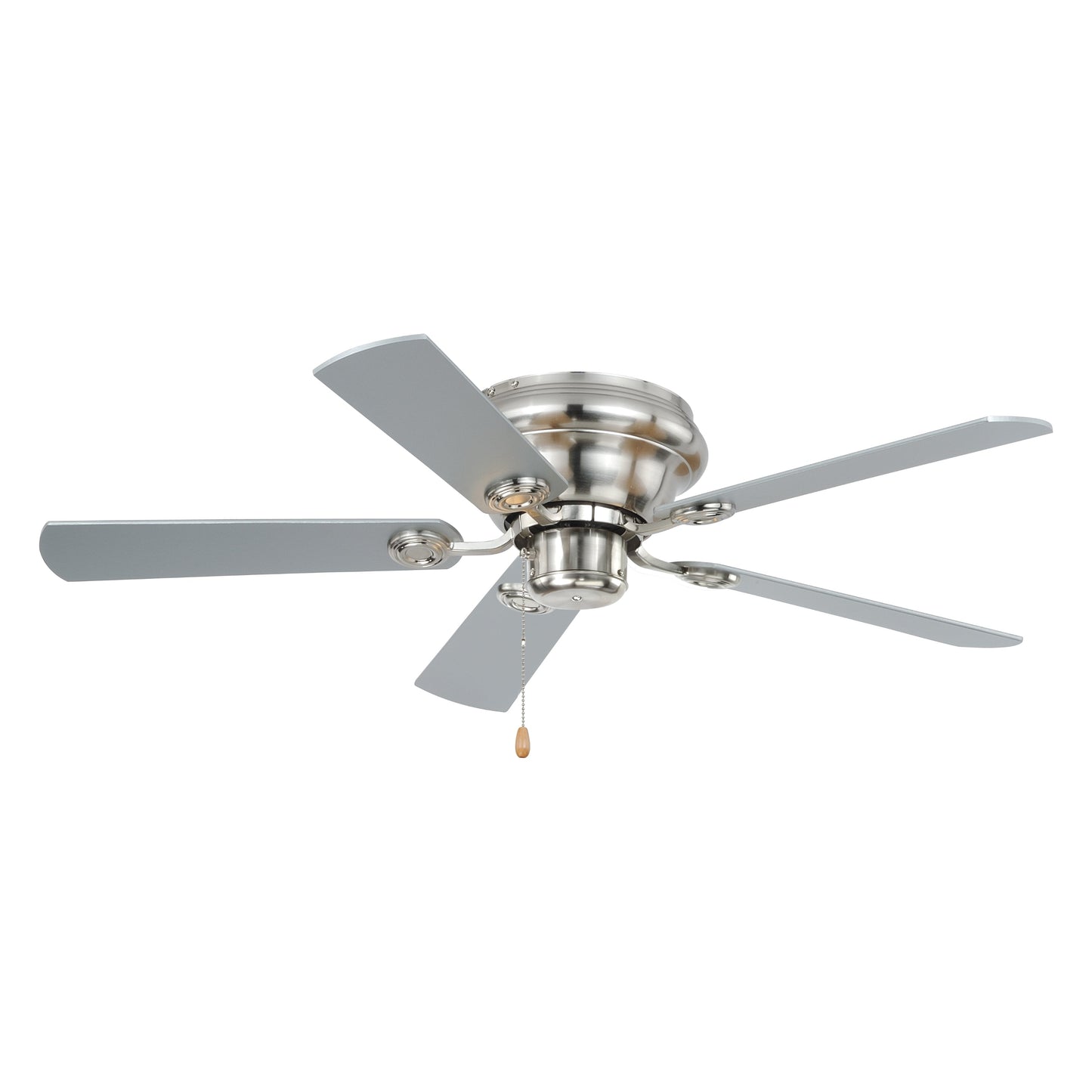 Vaxcel Expo 42" Flush Mount Satin Nickel Ceiling Fan With 2-Light LED Light Kit