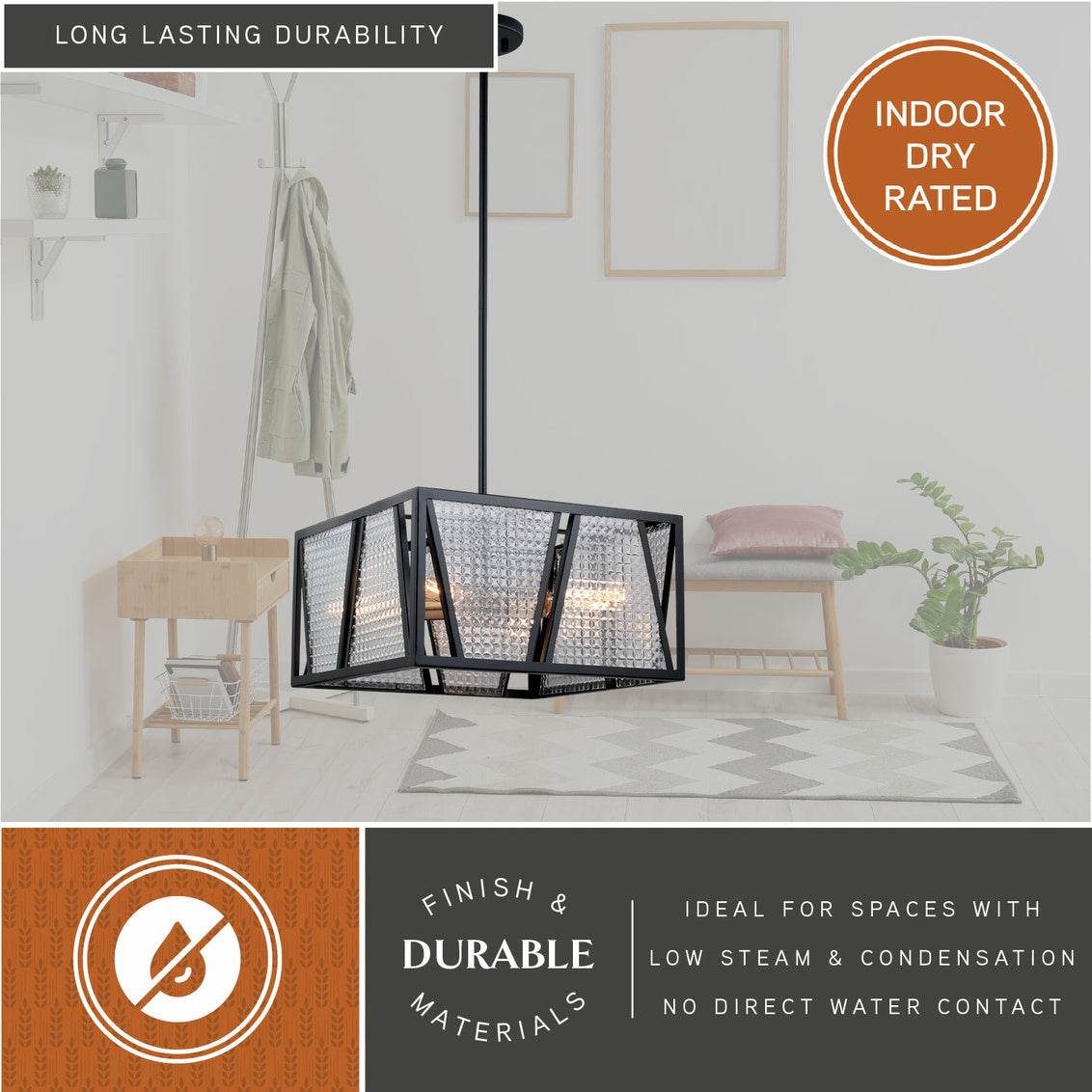 Vaxcel Grant 12-in Pendant Burnished Bronze