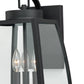 Vaxcel Granville 10" 3-Light Oil Burnished Bronze Geometric Outdoor Wall Lantern With Clear Glass Shade