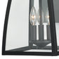 Vaxcel Granville 10" 3-Light Oil Burnished Bronze Geometric Outdoor Wall Lantern With Clear Glass Shade