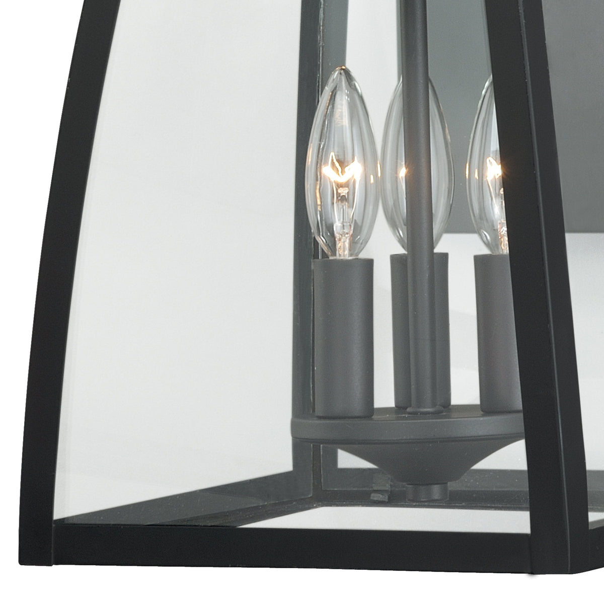 Vaxcel Granville 10" 3-Light Oil Burnished Bronze Geometric Outdoor Wall Lantern With Clear Glass Shade