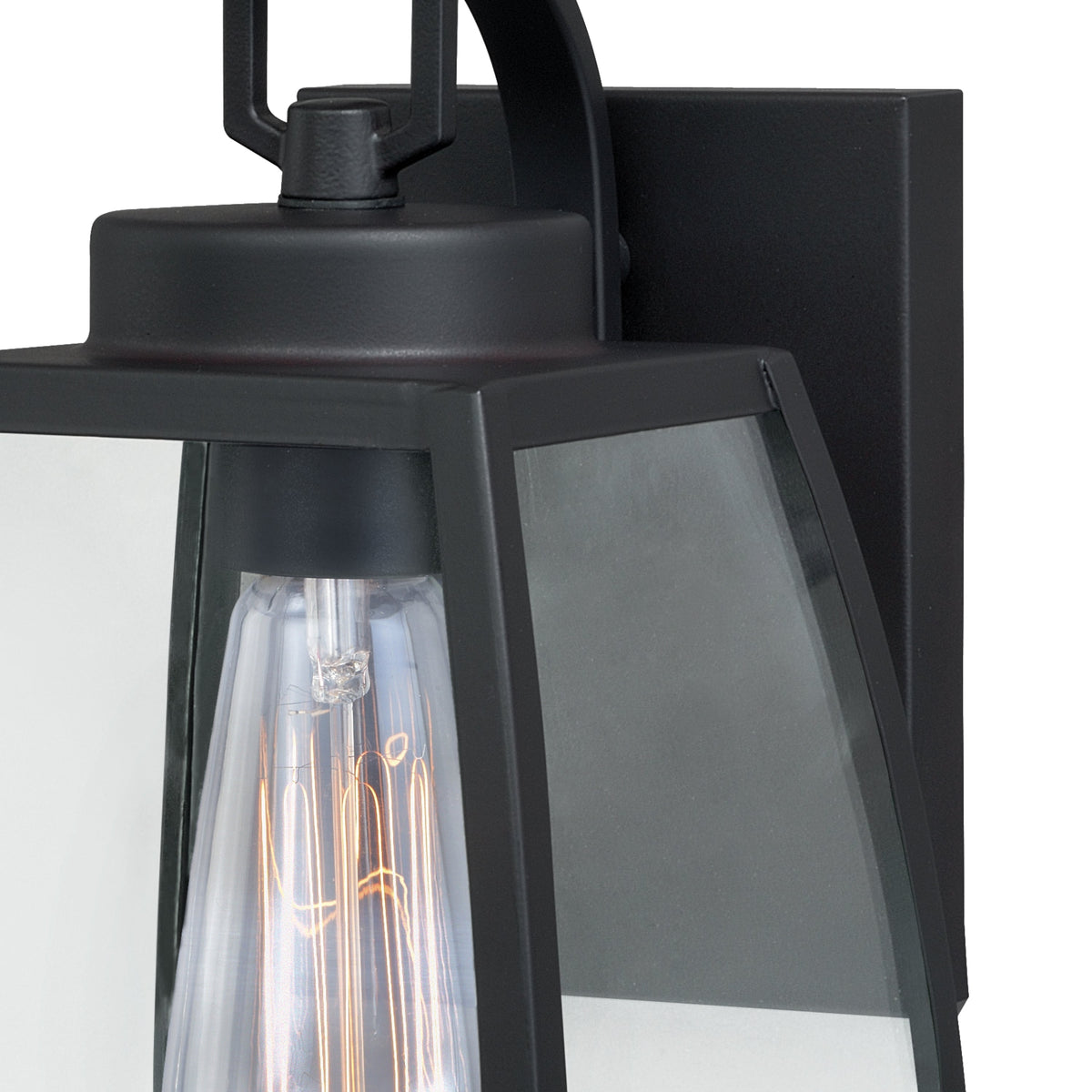 Vaxcel Granville 6" 1-Light Bronze Geometric Outdoor Wall Lantern With Clear Glass Shades