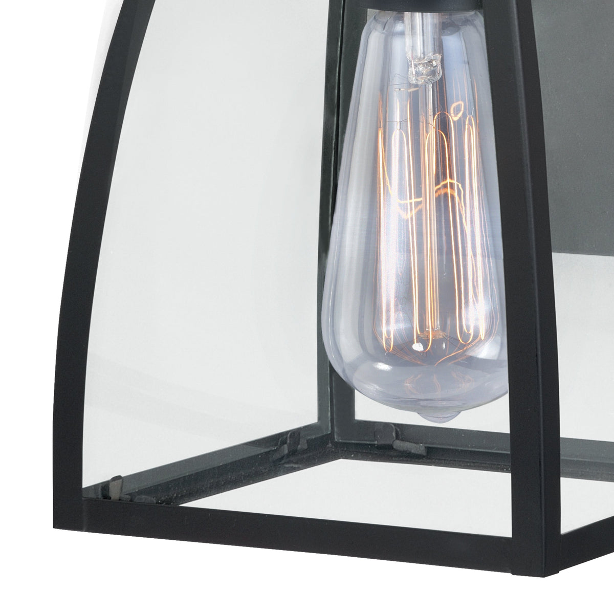 Vaxcel Granville 6" 1-Light Bronze Geometric Outdoor Wall Lantern With Clear Glass Shades