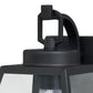 Vaxcel Granville 6" 1-Light Bronze Geometric Outdoor Wall Lantern With Clear Glass Shades
