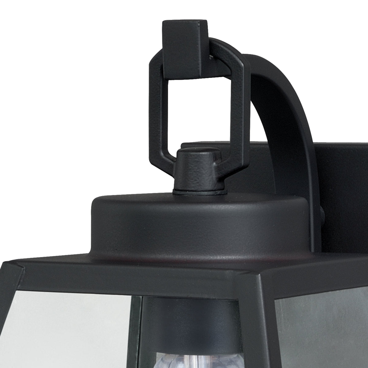 Vaxcel Granville 6" 1-Light Bronze Geometric Outdoor Wall Lantern With Clear Glass Shades