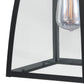 Vaxcel Granville 8" 1-Light Oil Burnished Bronze Geometric Outdoor Wall Lantern With Clear Glass Shade