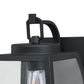 Vaxcel Granville 8" 1-Light Oil Burnished Bronze Geometric Outdoor Wall Lantern With Clear Glass Shade