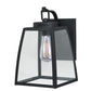 Vaxcel Granville 8" 1-Light Oil Burnished Bronze Geometric Outdoor Wall Lantern With Clear Glass Shade
