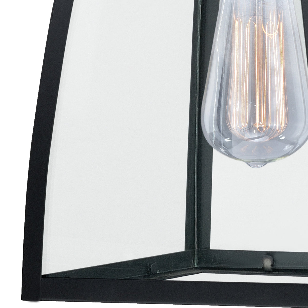 Vaxcel Granville 8" 1-Light Oil Burnished Bronze Outdoor Lantern Pendant With Clear Glass Shade