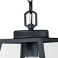 Vaxcel Granville 8" 1-Light Oil Burnished Bronze Outdoor Lantern Pendant With Clear Glass Shade