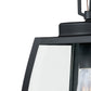 Vaxcel Granville 8" 1-Light Oil Burnished Bronze Outdoor Lantern Pendant With Clear Glass Shade