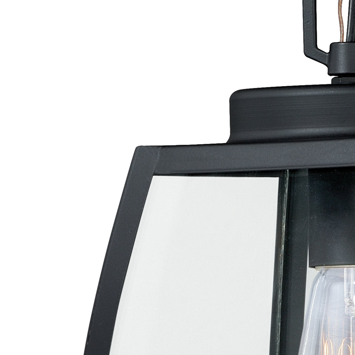 Vaxcel Granville 8" 1-Light Oil Burnished Bronze Outdoor Lantern Pendant With Clear Glass Shade