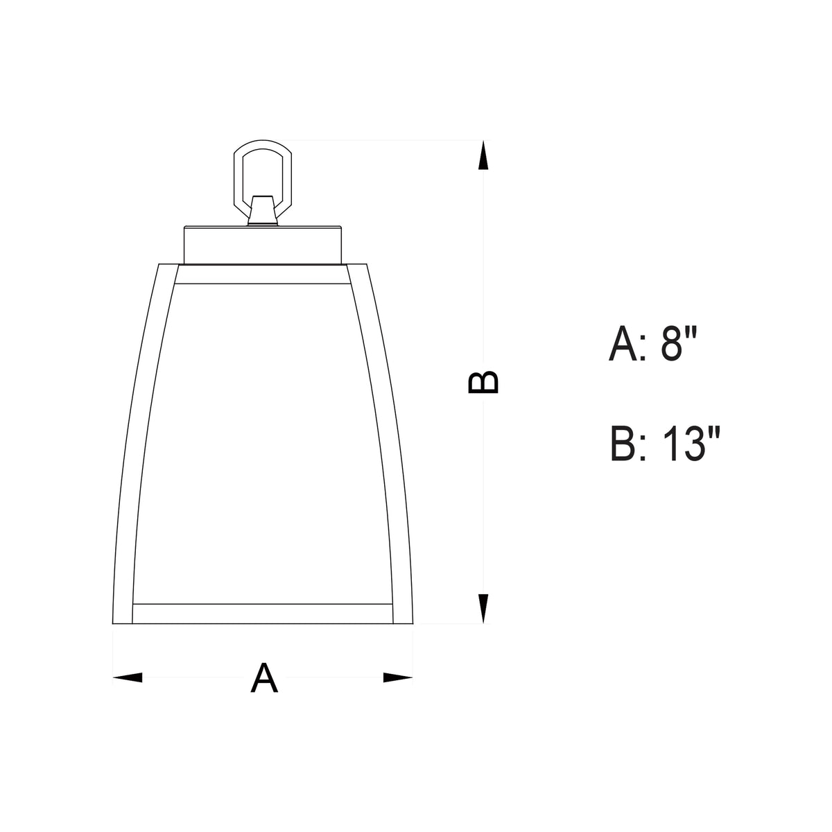 Vaxcel Granville 8" 1-Light Oil Burnished Bronze Outdoor Lantern Pendant With Clear Glass Shade