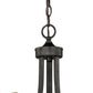 Vaxcel Halifax 18" 3-Light Black Walnut Rustic Wheel Mini Chandelier With Creme Cognac Glass Shades