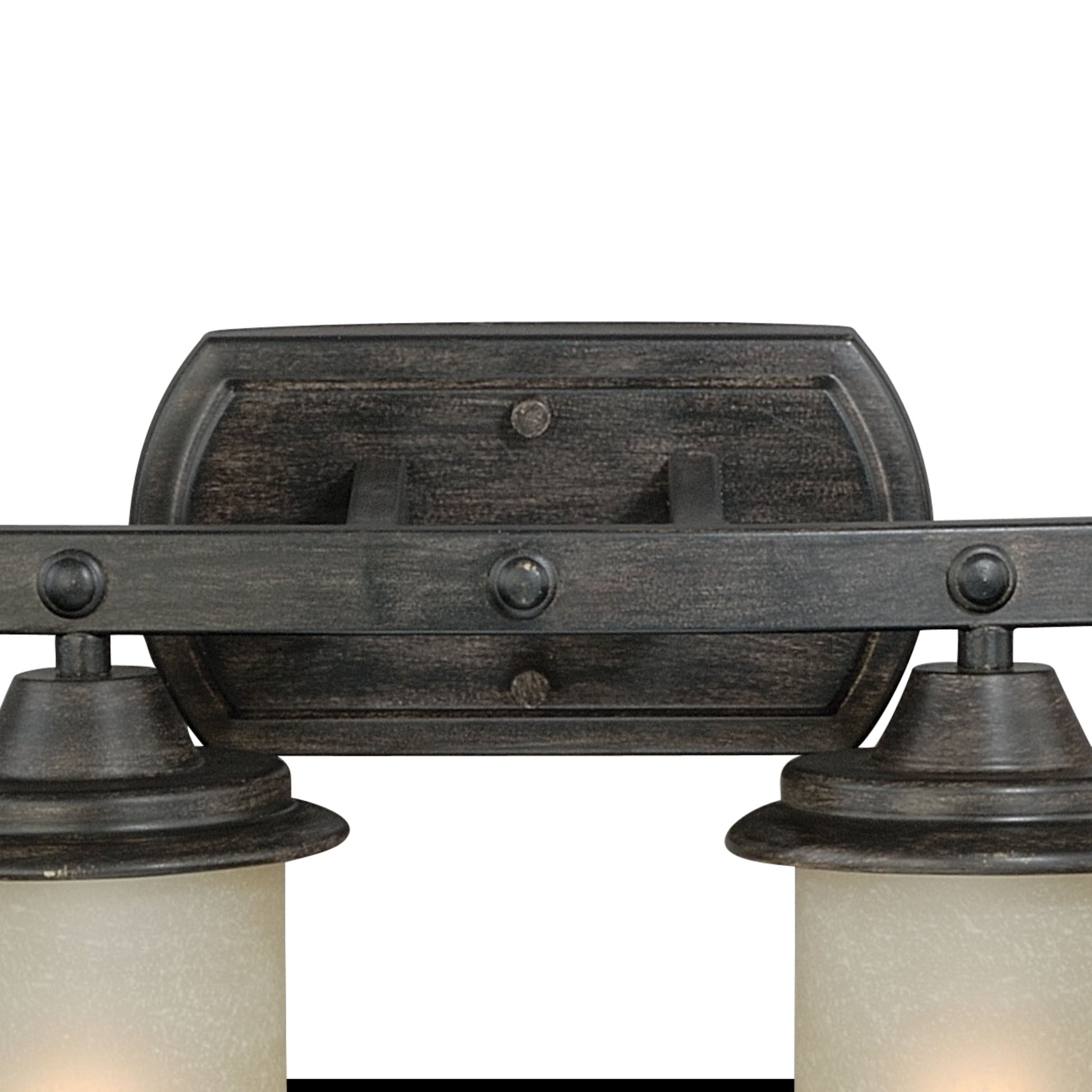 Vaxcel Halifax 30" 4-Light Bronze Rustic Bathroom Vanity Fixture With Creme Cognac Glass Shades