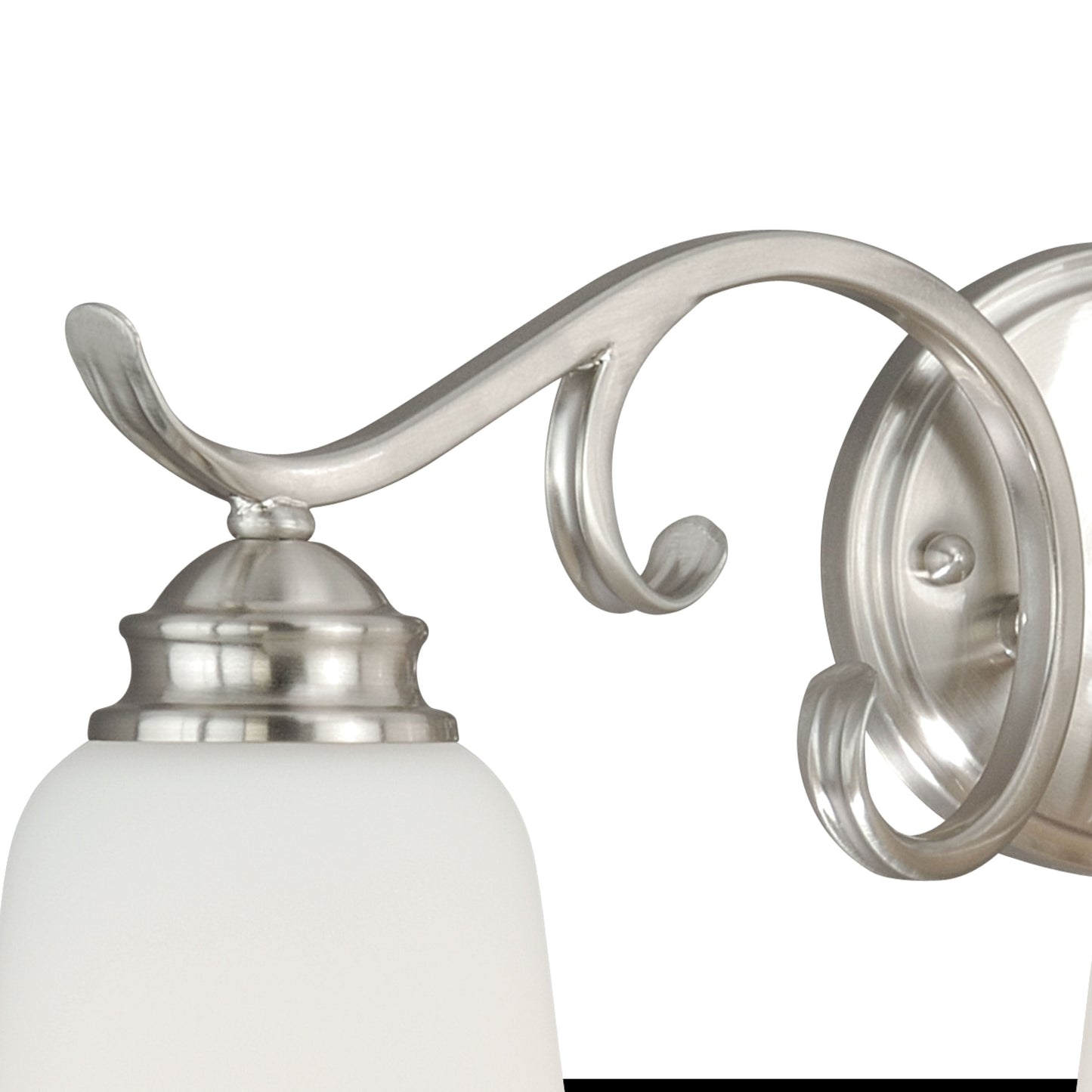 Vaxcel Hartford 23.5" 3-Light Satin Nickel Bathroom Vanity Fixture With Etched White Glass Shades