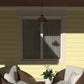 Vaxcel Harwich 10" 1-Light Burnished Bronze Coastal Outdoor Pendant Light With Clear Seeded Glass Shade