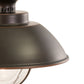 Vaxcel Harwich 10" 1-Light Burnished Bronze Coastal Outdoor Wall Lantern With Clear Seeded Glass Shade
