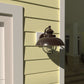 Vaxcel Harwich 10" 1-Light Burnished Bronze Coastal Outdoor Wall Lantern With Clear Seeded Glass Shade