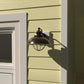 Vaxcel Harwich 10" 1-Light Burnished Bronze Coastal Outdoor Wall Lantern With Clear Seeded Glass Shade