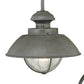 Vaxcel Harwich 10" 1-Light Textured Gray Coastal Outdoor Post Light With Clear Seeded Glass Shade