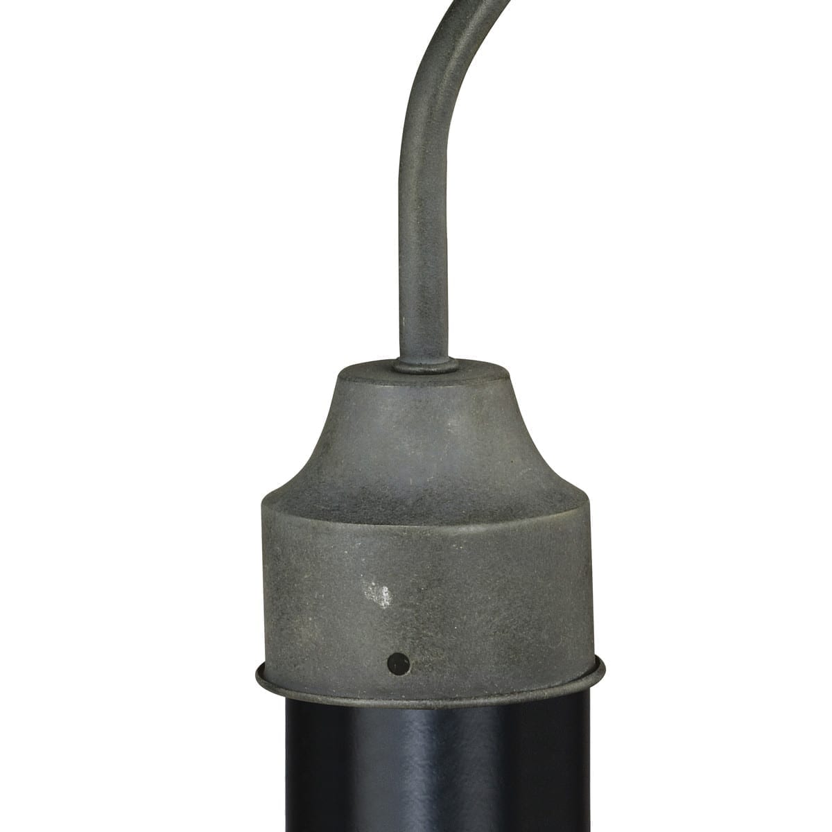 Vaxcel Harwich 10" 1-Light Textured Gray Coastal Outdoor Post Light With Clear Seeded Glass Shade
