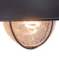 Vaxcel Harwich 8" 1-Light Textured Black Dome Coastal Barn Outdoor Wall Lantern With Clear Seeded Glass Shade