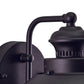Vaxcel Harwich 8" 1-Light Textured Black Dome Coastal Barn Outdoor Wall Lantern With Clear Seeded Glass Shade
