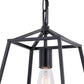 Vaxcel Hayes 10" 1-Light Black Farmhouse Mini Pendant Lantern Ceiling Light With Cage