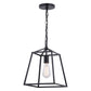 Vaxcel Hayes 10" 1-Light Black Farmhouse Mini Pendant Lantern Ceiling Light With Cage