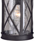 Vaxcel Henderson 7" 1-Light Textured Black Motion Sensor Dusk-to-Dawn Traditional Outdoor Latern Wall Light With Clear Seeded Shade