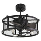 Vaxcel Humboldt Black Industrial Ceiling Fan With LED Light Kit and Remote