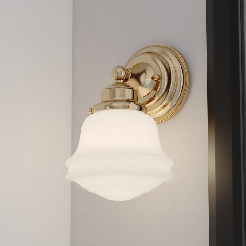 Vaxcel Huntley 1 Light Wall Light Natural Brass