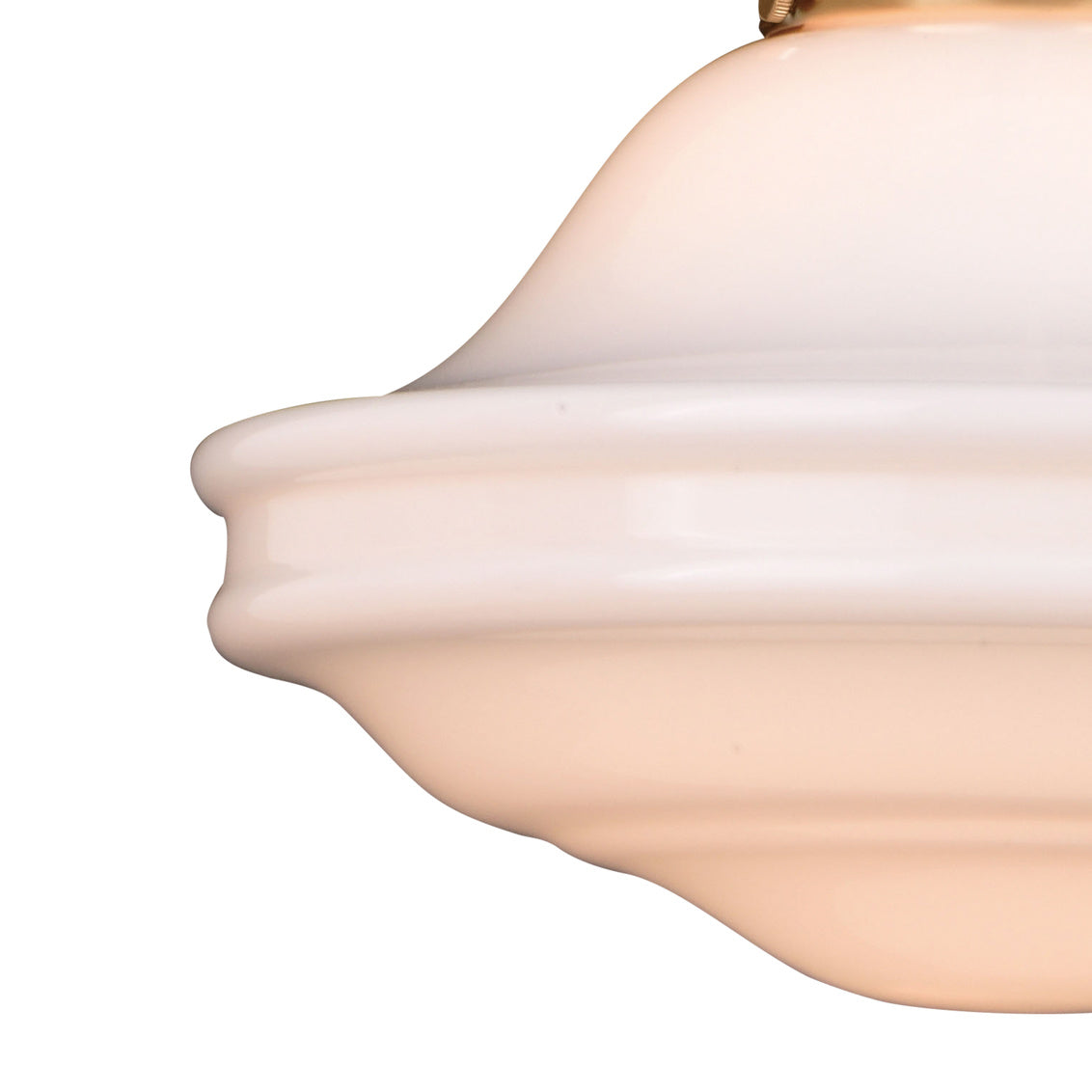 Vaxcel Huntley 12-in Pendant White Glass Natural Brass