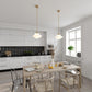Vaxcel Huntley 12-in Pendant White Glass Natural Brass
