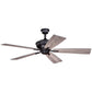 Vaxcel Huntley 52" Bronze Farmhouse Indoor Ceiling Fan With Schoolhouse LED Light Kit and Remote