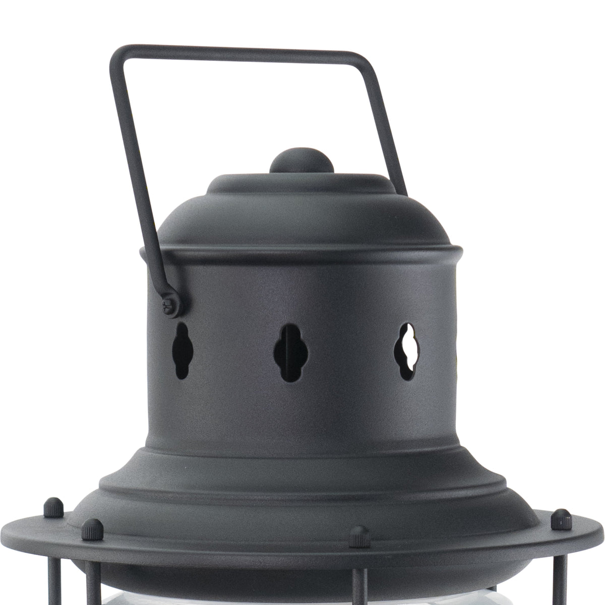Vaxcel Hyannis 10" 1-Light Black Coastal Outdoor Post Light With Clear Ribbed Glass Shade