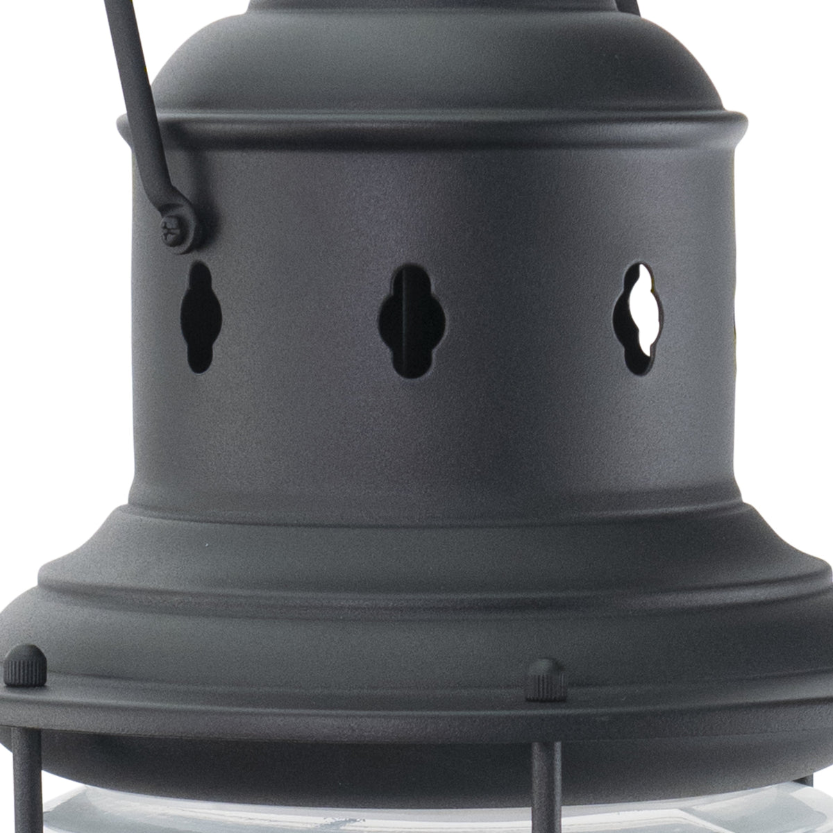 Vaxcel Hyannis 10" 1-Light Black Coastal Outdoor Post Light With Clear Ribbed Glass Shade