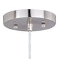 Vaxcel Isley 5" 1-Light Satin Nickel Mini Pendant Ceiling Light With Clear Spun Thread Glass Shade