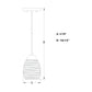 Vaxcel Isley 5" 1-Light Satin Nickel Mini Pendant Ceiling Light With Clear Spun Thread Glass Shade
