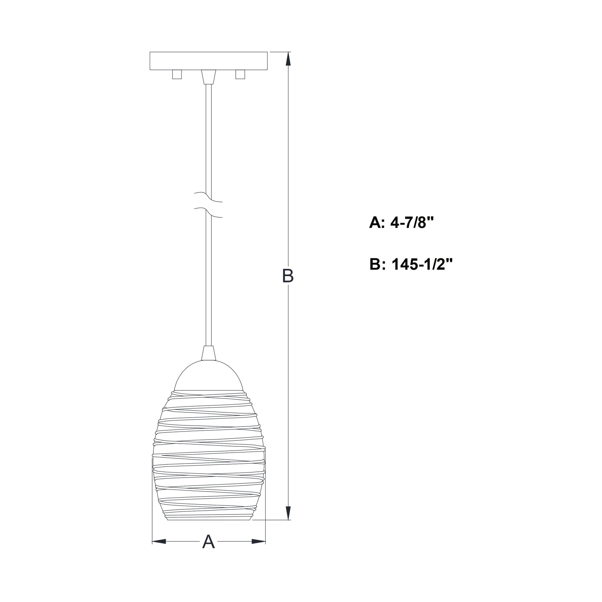Vaxcel Isley 5" 1-Light Satin Nickel Mini Pendant Ceiling Light With Clear Spun Thread Glass Shade